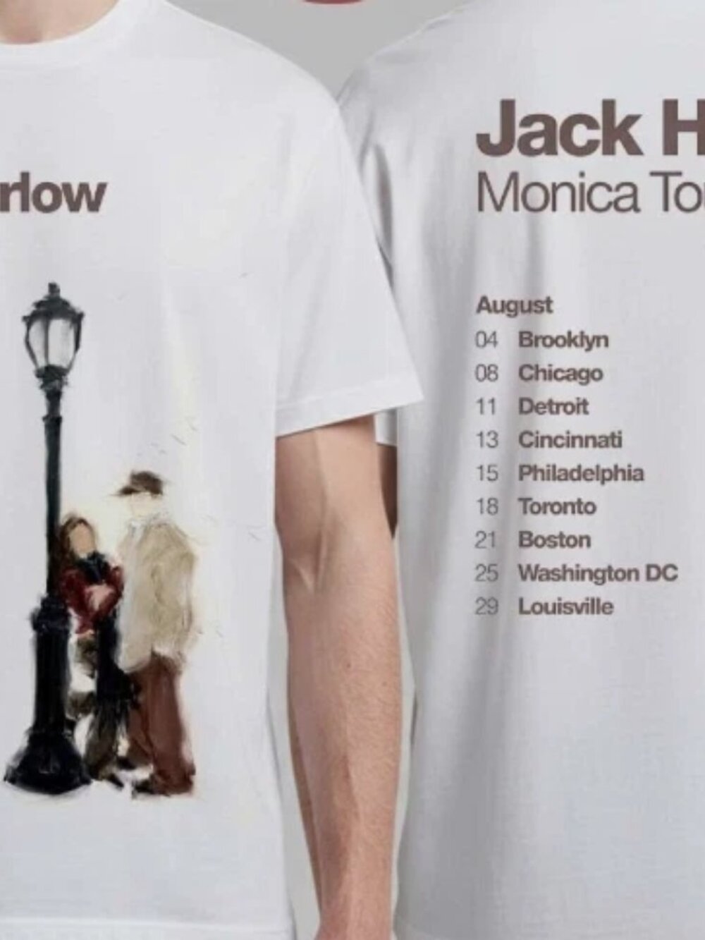 Jack Harlow Monica Tour 2026 North America Schedule Dates Two Sided T-Shirt